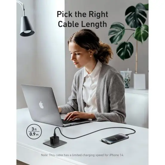 Anker PowerLine III Flow USB-A to Lighting Cable 3Ft - Black | A85A1011
